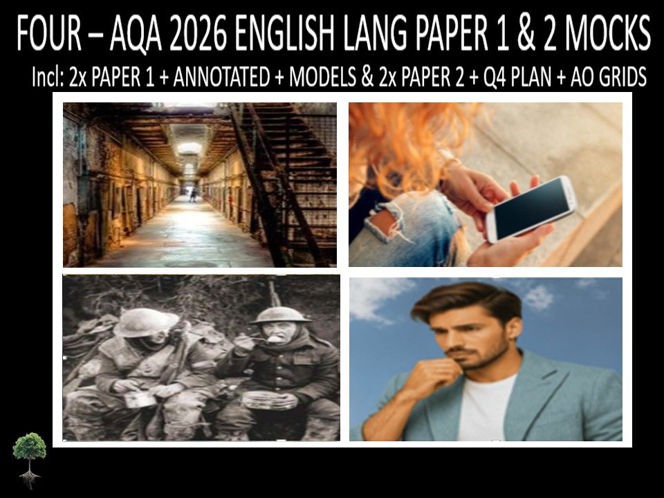 FOUR - AQA PAPER 1 & 2 | 2026 FULL MOCKS | ANNOTATED | Q4 PLAN | AO GRIDS | MODELS
