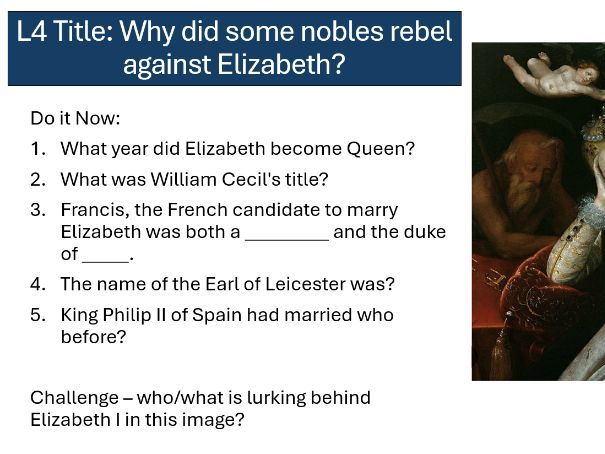 GCSE AQA Elizabethan England, 1568-1603 1.4/1.5 - Rebellions against Elizabeth