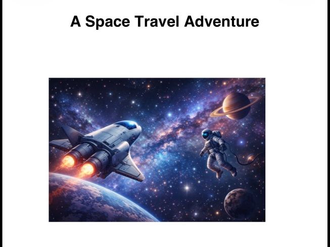 Writing task for KS2 children ( Space travel)