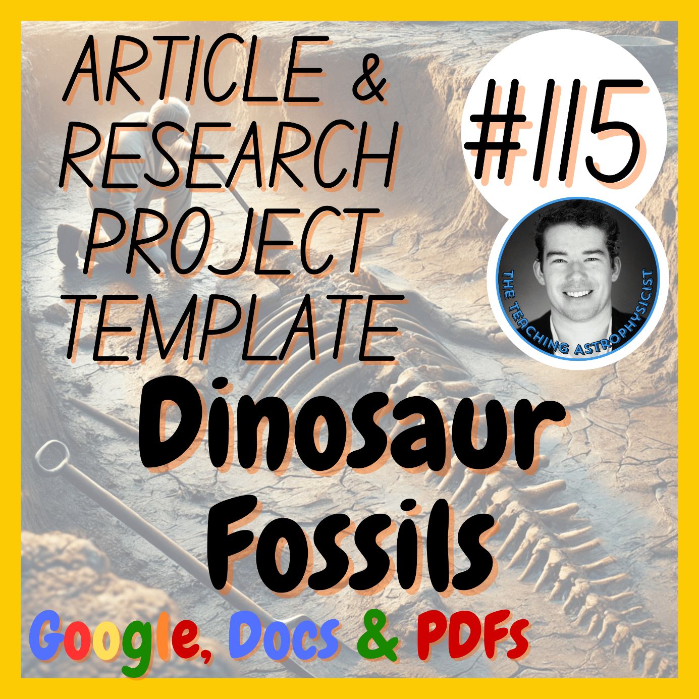 Dinosaur Fossils | Science Article + Research Project Template | Digital + Print