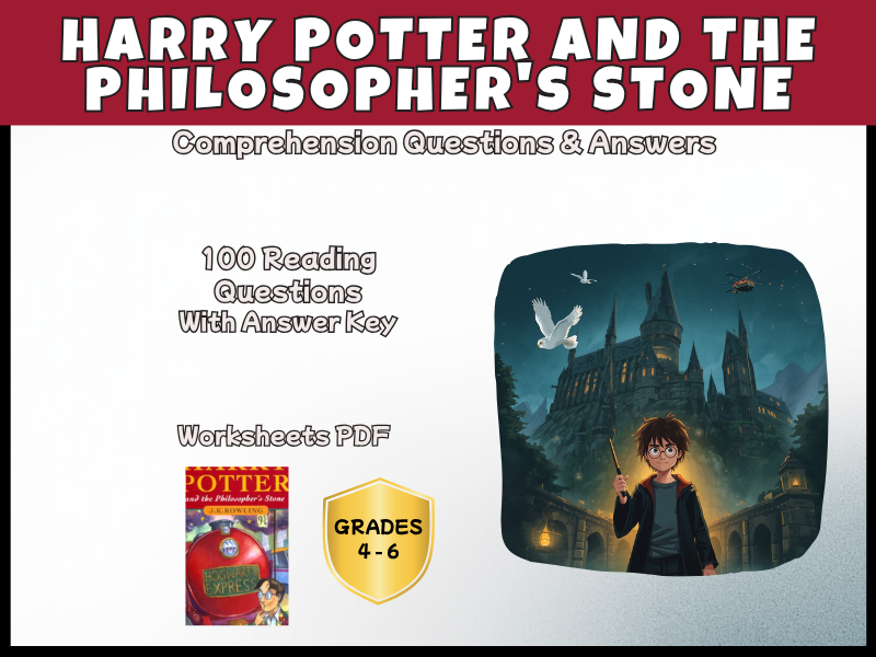 Harry Potter and the Philosopher's Stone Reading Comprehension | Years 5-7 KS2 KS3