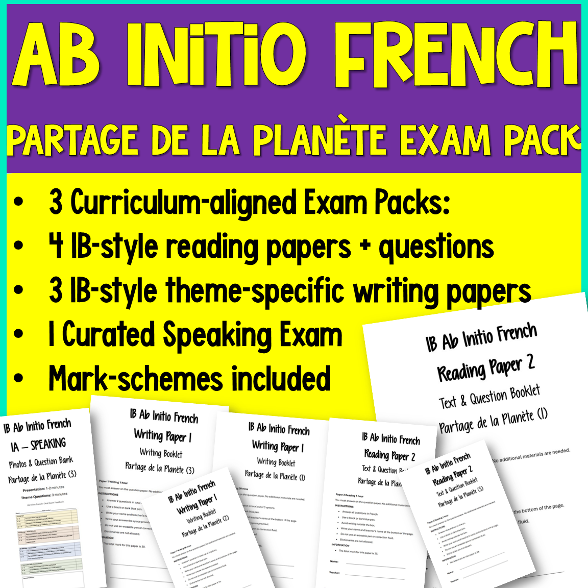 IB AB Initio French Partage de la Planete | Environment | Francophone |Exam Prep