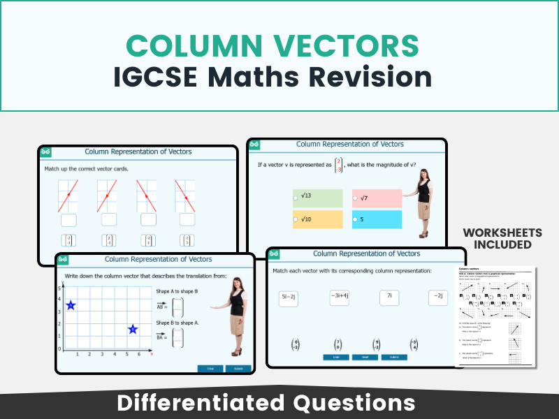 Column Vectors for Higher and Foundation GCSE Maths