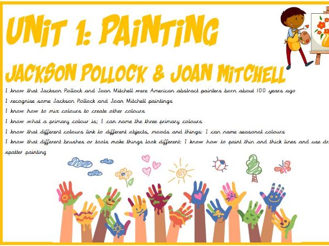 Jackson Pollock and Joan Mitchell Art Unit Activities KS1 PDF