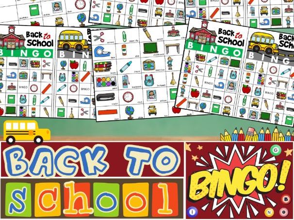 Back To School Bingo Game | Beginning of the Year & First Day Activities