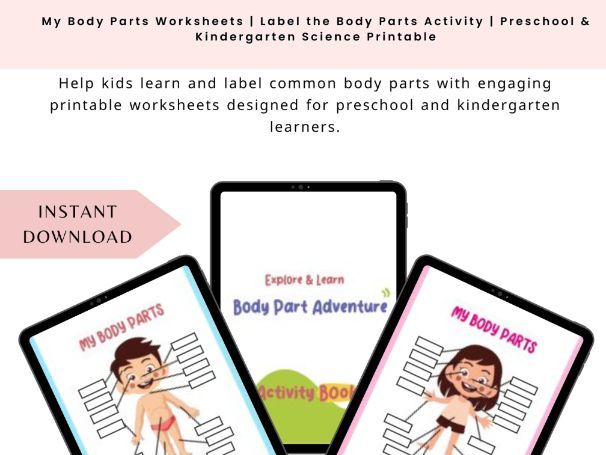 My Body Parts Worksheets | Label the Body Parts Activity