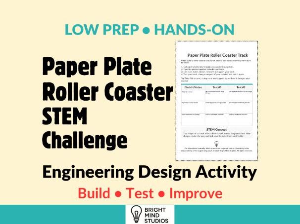 Paper Plate Roller Coaster STEM Challenge | Engineering Design | Simple Materials | KS1 & KS2