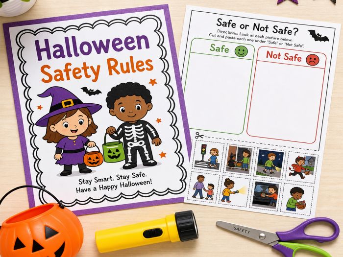 Halloween Safety Rules Worksheets