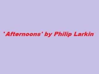 'Afternoons' by Philip Larkin.