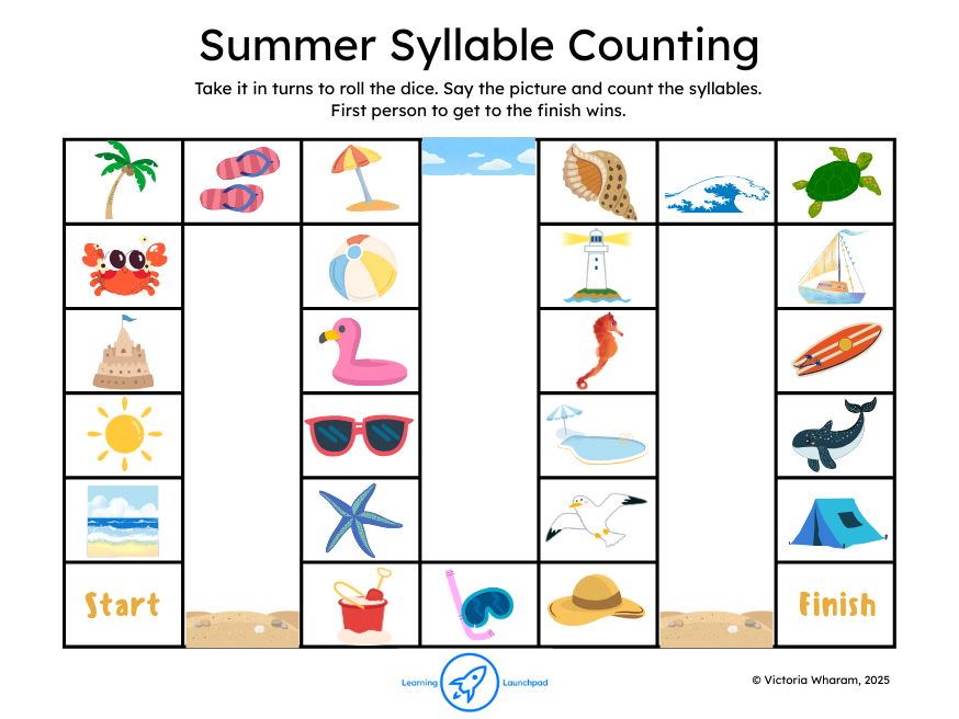 Summer Syllable Counting Game