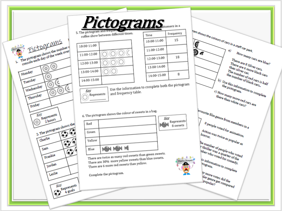 Pictograms Worksheet