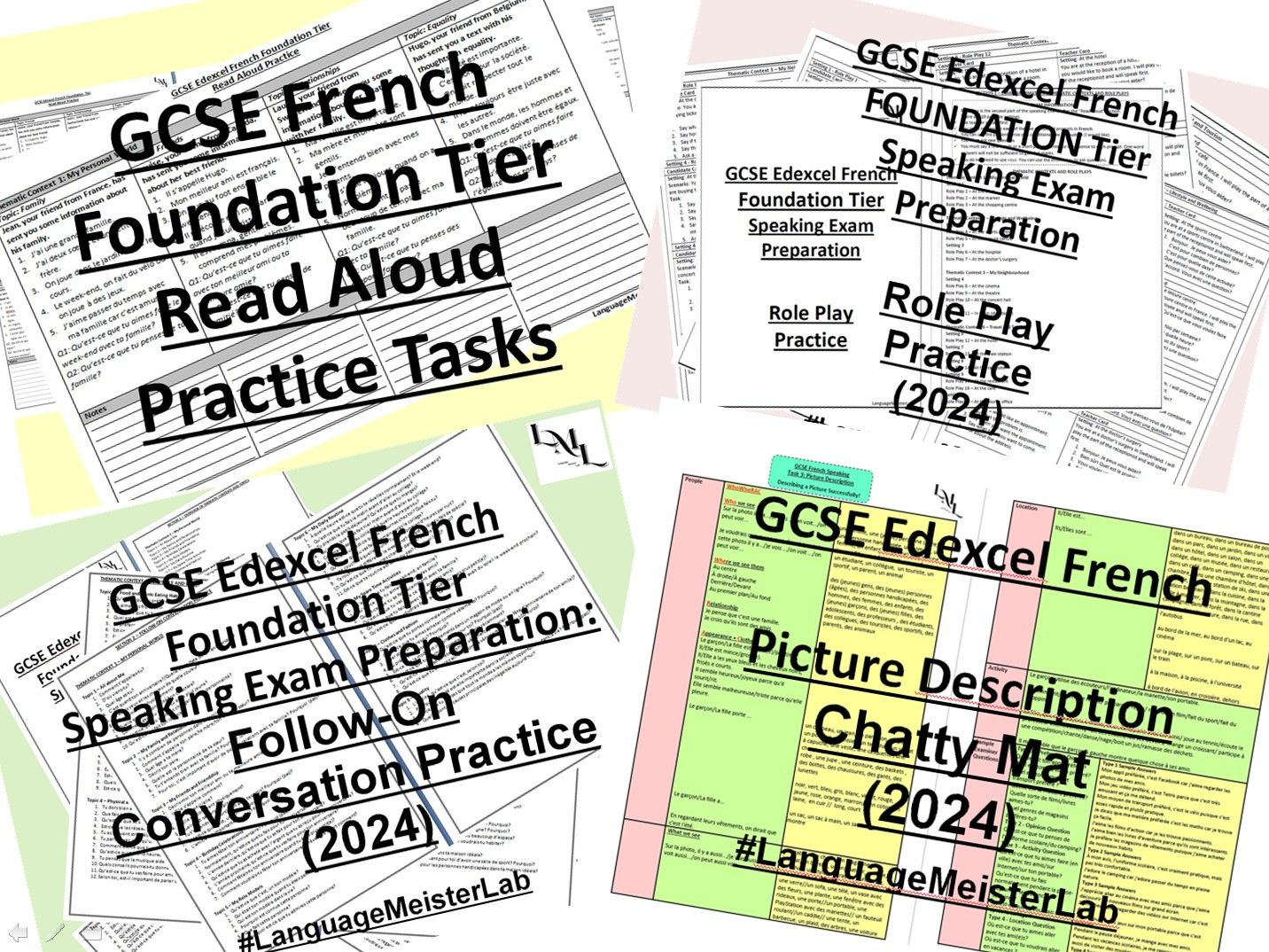Bundle: GCSE French Foundation Tier Speaking Exam Preparation (2024 Spec)
