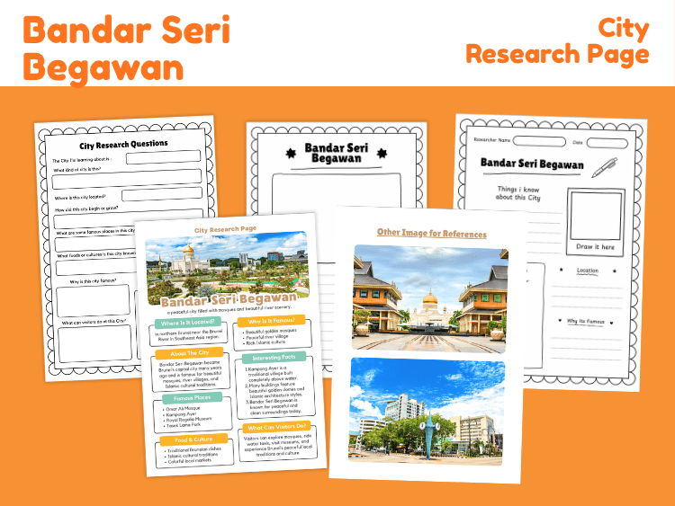 Bandar Seri Begawan City Research Project | Geography & Culture Worksheets