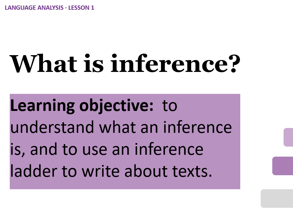 Inference / Language Analysis Development Lessons