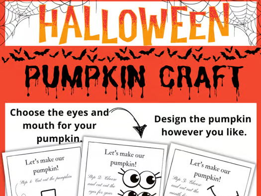 Halloween Pumkin Craft Bulletin Board | Fall Craft | Autumn Activity