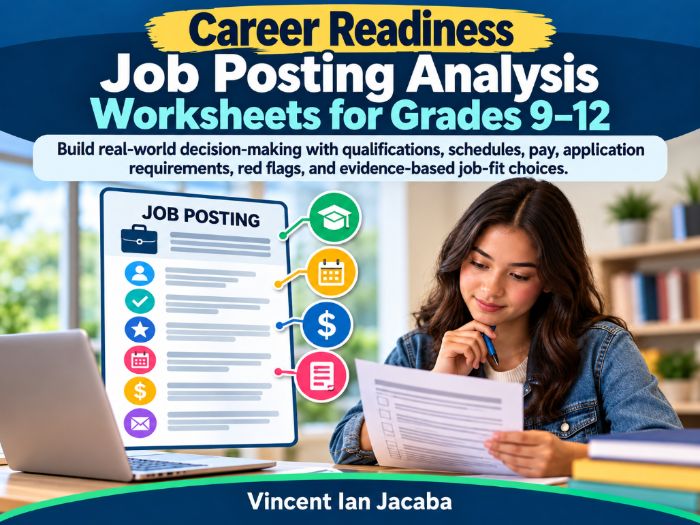 Career Readiness Job Posting Analysis Worksheets Grades 9–12 | Employability Skills