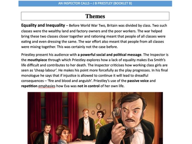 An Inspector Calls resource bundle