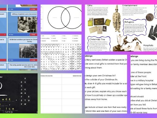 KS2 20th Century History - World War One: Christmas Activity Pack