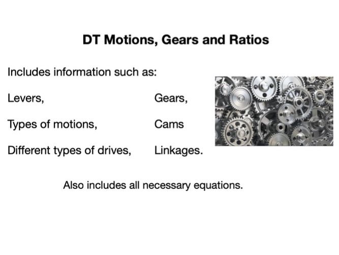 DT Motions, Gears and Ratios
