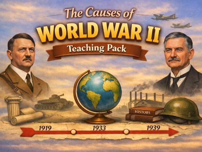 The Causes of World War II – Complete Teaching Pack | Source Analysis, Diamond 9 & Timeline Activity