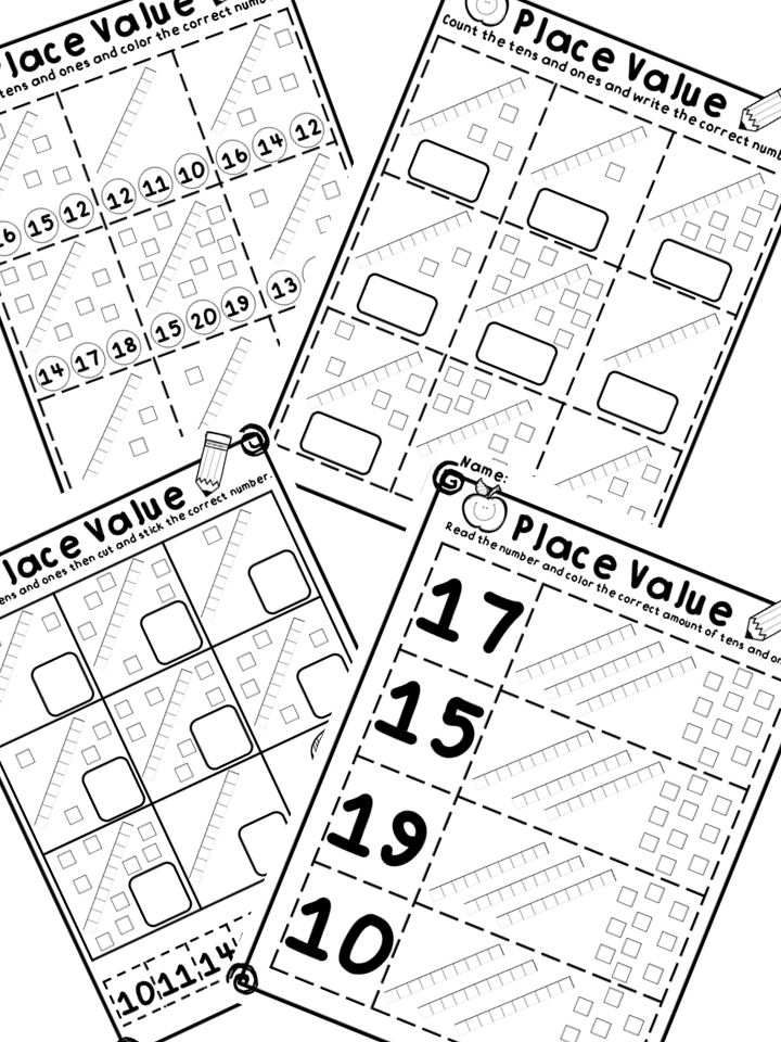 place value tens and ones worksheets ks1 year 1 year 2