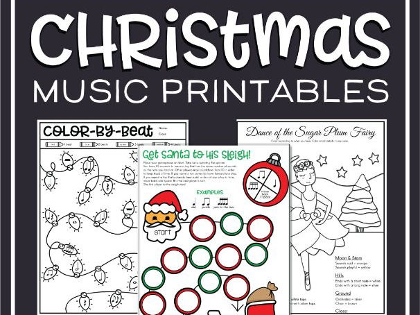 Christmas Music Worksheets Teaching Resources