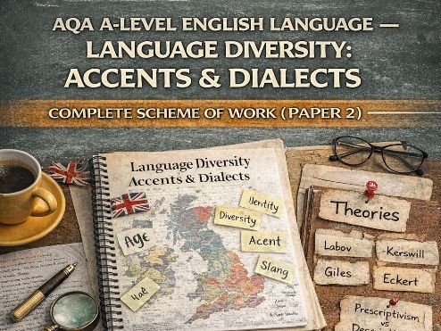 AQA A-Level English Language – Language Diversity: Accents & Dialects | Complete Scheme of Work