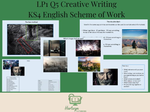 English Language Paper 1 Q5 Creative Writing KS4 Lessons