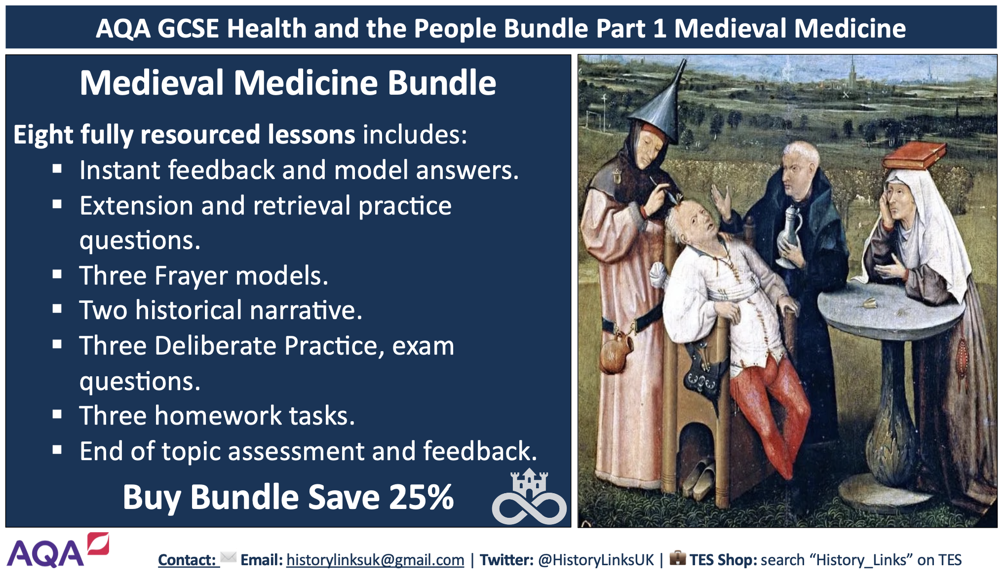 AQA GCSE History: Health and the People – Part One Medieval Medicine Bundle