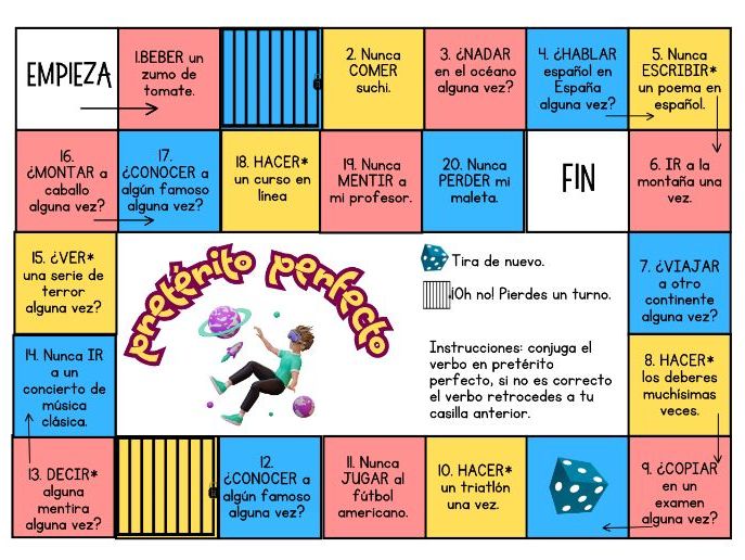 Pretérito perfecto - board game