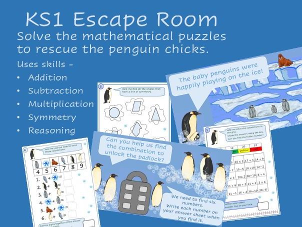 Penguin Escape Room Maths KS1