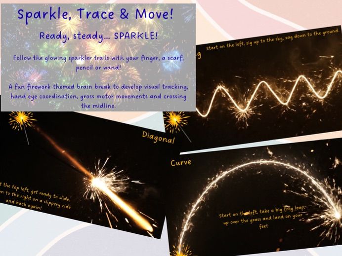 Sparkler Tracing Map Video - Gross Motor