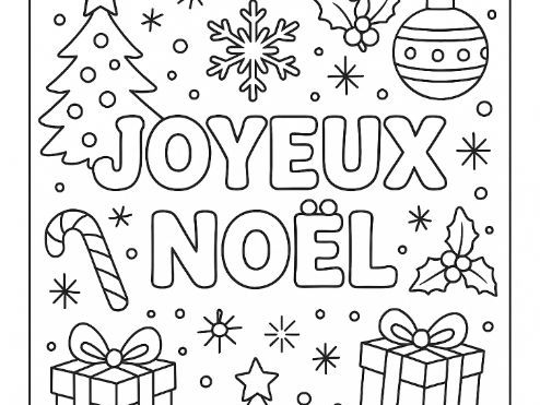 Joyeux Noël Christmas Colouring Sheet