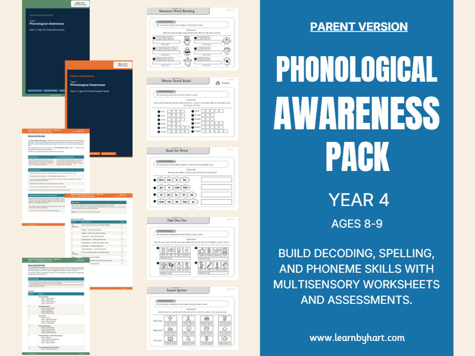 Phonological Intervention | Year 4 (Ages 8–9) | Parent + Pupil Pack
