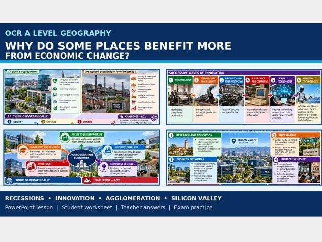 OCR A Level: Changing spaces making places: WHY DO SOME PLACES BENEFIT MORE FROM ECONOMIC CHANGE?