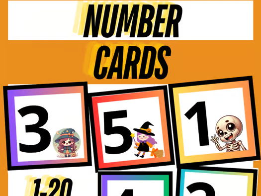 Numbers 1 To 20 Posters - Halloween Fall Theme Classroom Decor