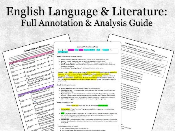 GCSE English Language and Literature: Complete Guide to Analysis & Annotation