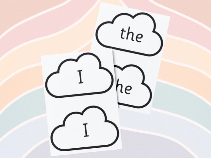 Phonics - Tricky Word Clouds Phase 2