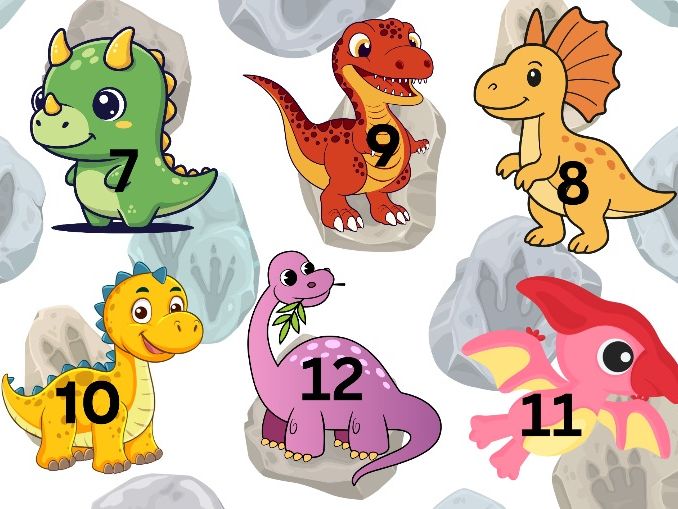 Dinosaur Number Mat 1–12 – Early Maths Counting Mat