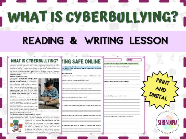 Cyberbullying Nonfiction Reading Comprehension Activities | Digital Citizenship | Anti Bullying