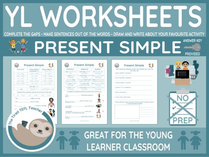ESL Young Learner Present Simple Worksheets