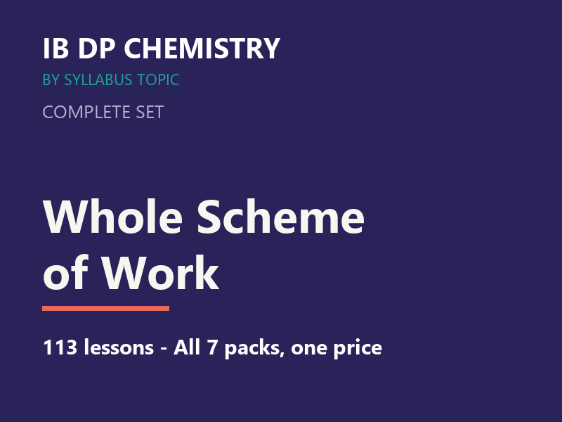 IB DP Chemistry — Complete Course by Syllabus Theme (113 Lessons, SL+HL)