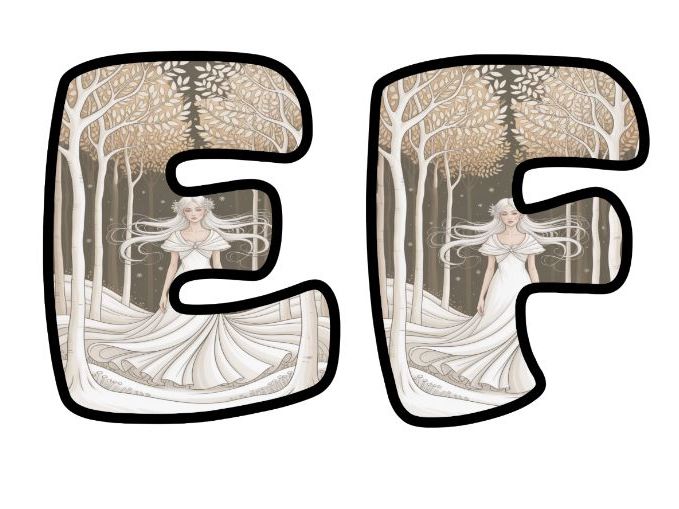Fairy Vintage Winter Story Theme Princess Classroom Display | Lettering Set