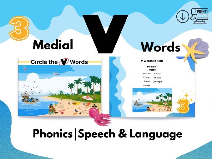 Medial V Words-Speech&Language|Phonics