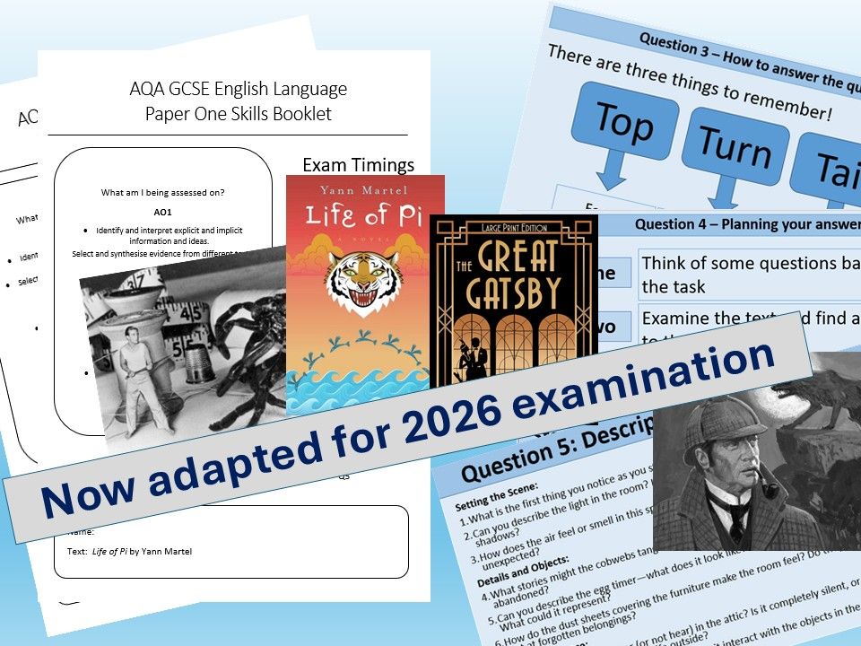 AQA Language Paper 1 Skills Booklets & Teacher PowerPoints