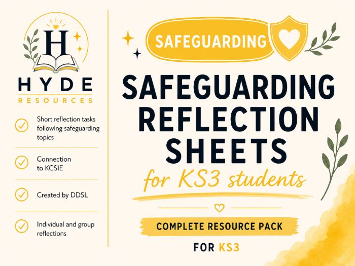 KS3 Safeguarding Reflection Sheets