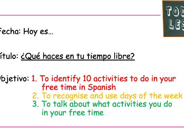 KS3 Spanish Free Time L1 ¿Qué haces en tu tiempo libre? (PPT+SB)