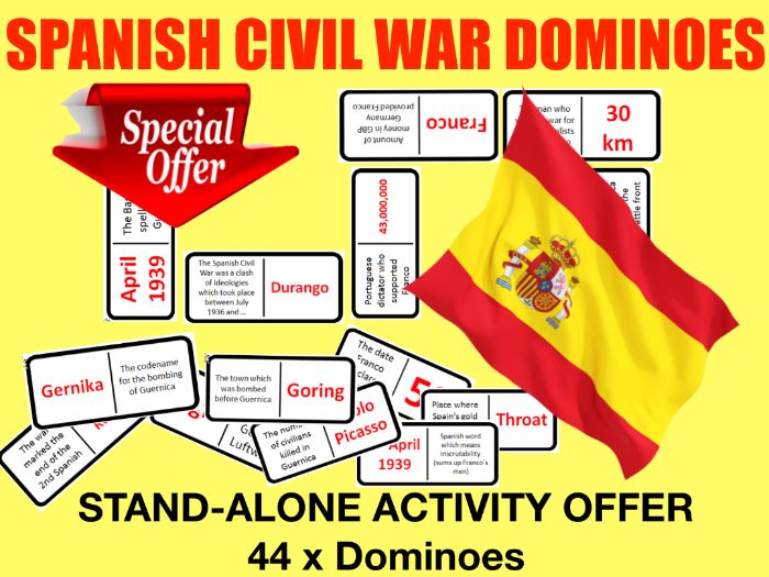 Spanish Civil War Dominoes - activity