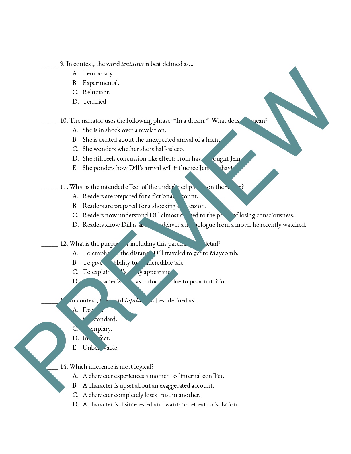 Mockingbird homework picture