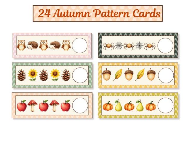 Autumn Pattern Sequencing Cards